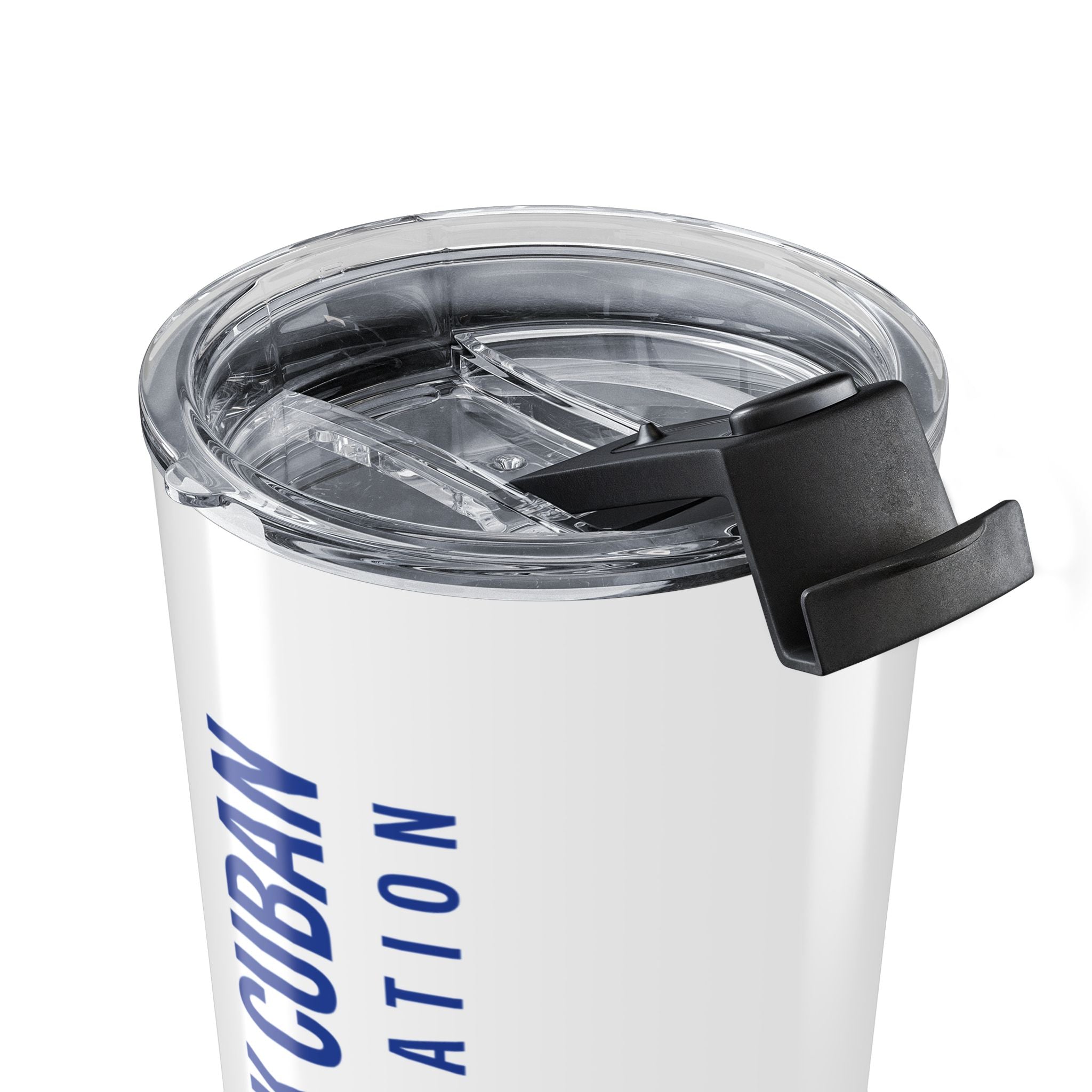 Logo 20oz Insulated Tumbler – Sleek White Travel Cup
